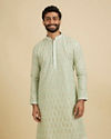 Light Mid Green Chanderi Kurta Pajama